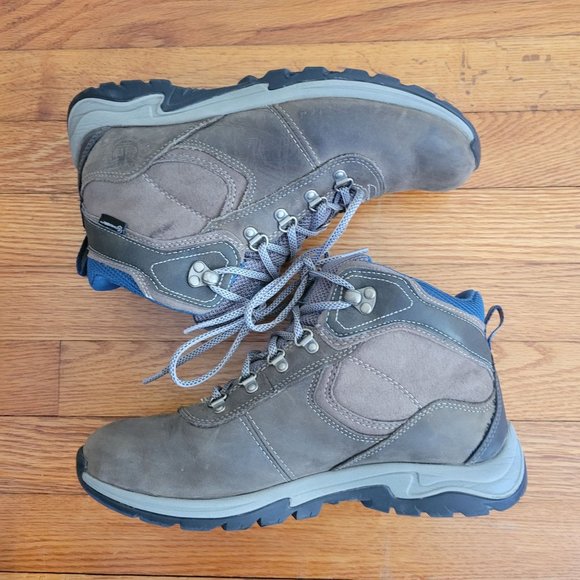 Timberland 9 Brown‎ Leather Hiking Work Boots Mt Maddsen Waterproof - Picture 6 of 8